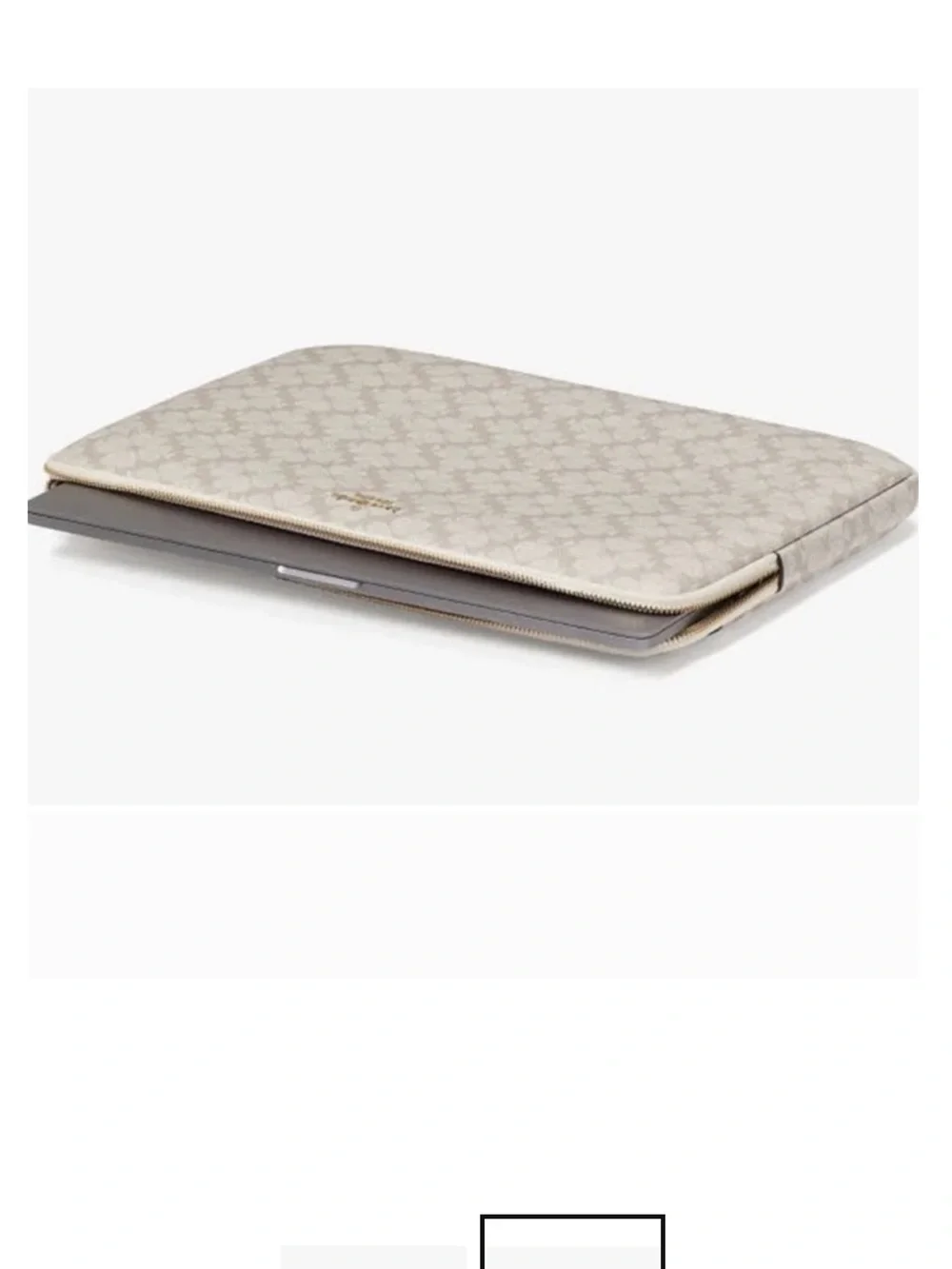 Kate Spade Gray Floral Logo laptop Sleeve